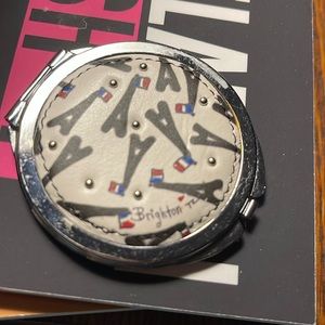 Brighton compact silvertone mirror